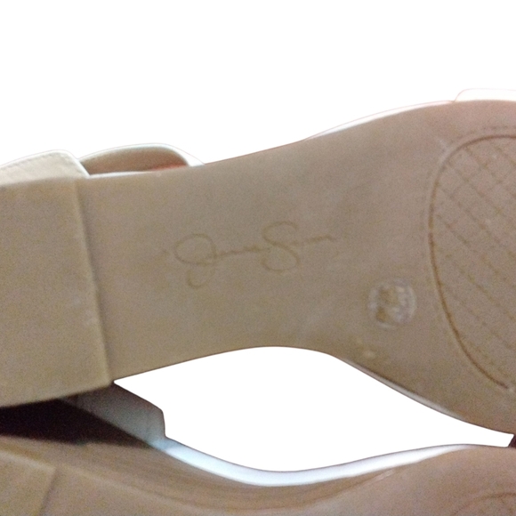 Jessica Simpson Cristabel White Wedge Sandals Size 9.5 - Picture 9 of 12